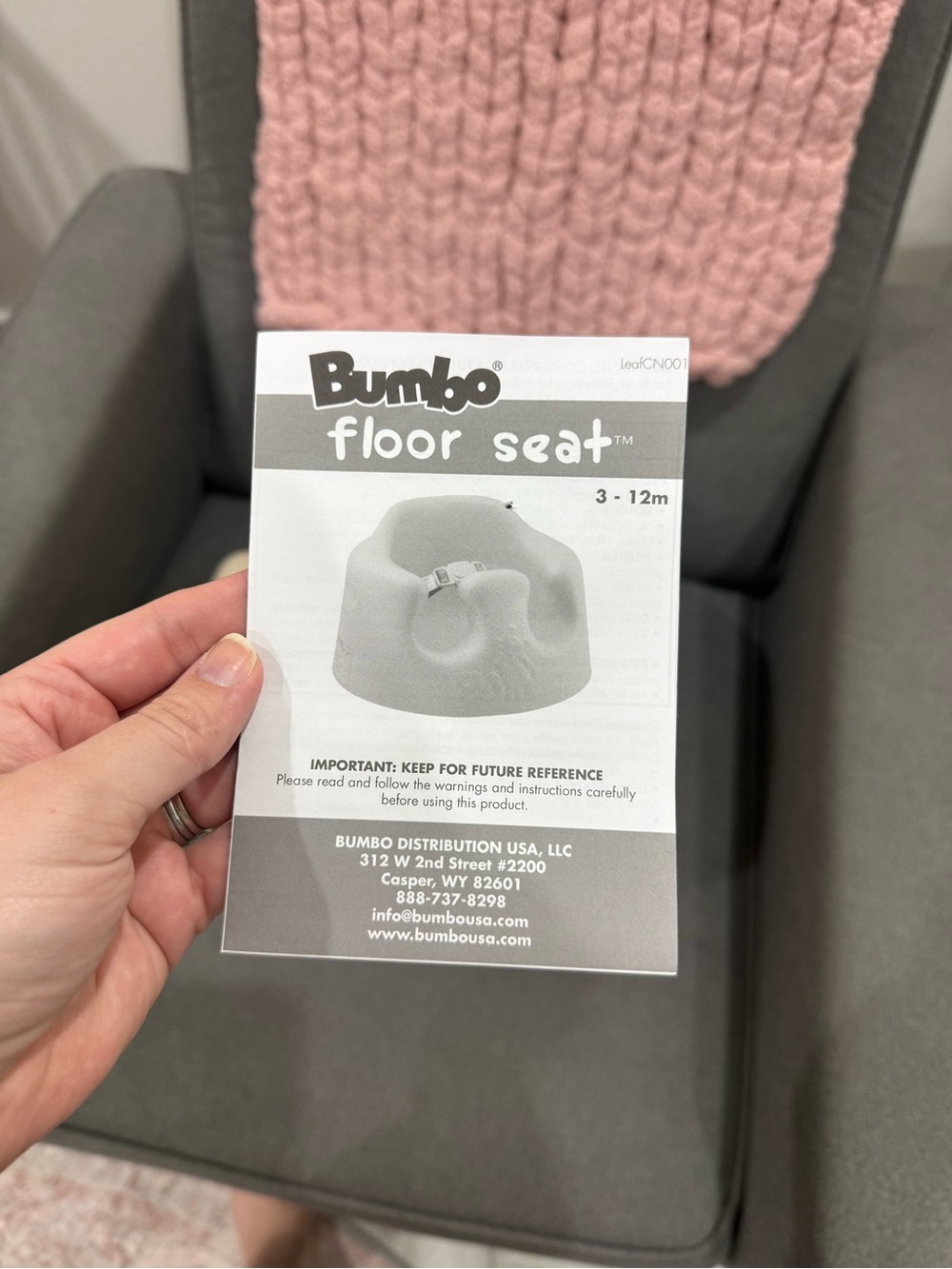 Bumbo Baby Infant Soft Foam Floor Seat with Adjustable Harness, Taupe - Picture 5 of 5